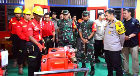 Wakapolda Jambi Cek Kesiapan Personel dan Peralatan Penanganan Karhutla di Tanjabbar